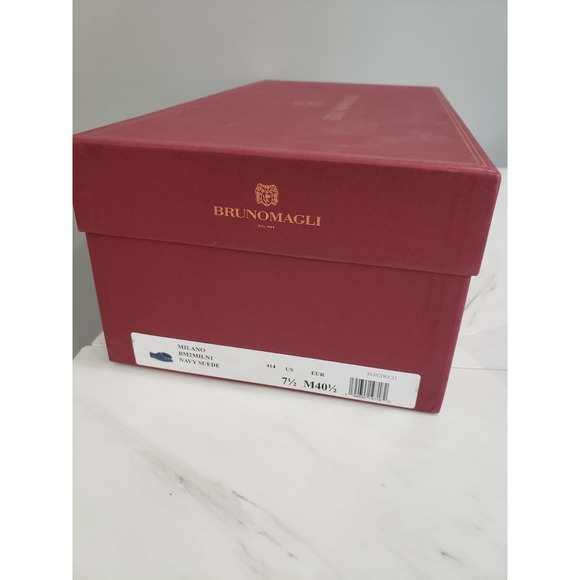 Bruno Magli Milano BM2MILN1 Mens Blue Suede Oxfords Wingtip & Brogue Shoes 7.5 - Picture 5 of 6